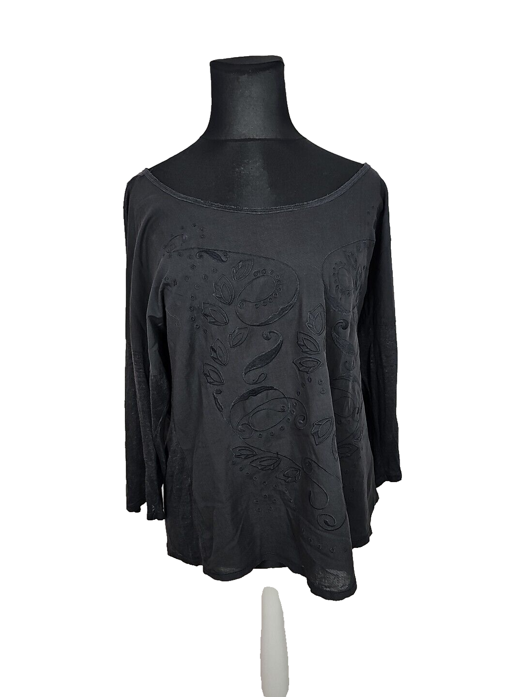 EK6373 Damen Bluse, Dubkelgrau, Gr. L0