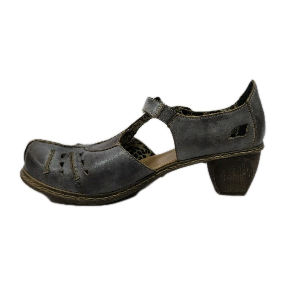 ES887 Damen Riemchensandalen von Rieker, Blau, Gr. 404