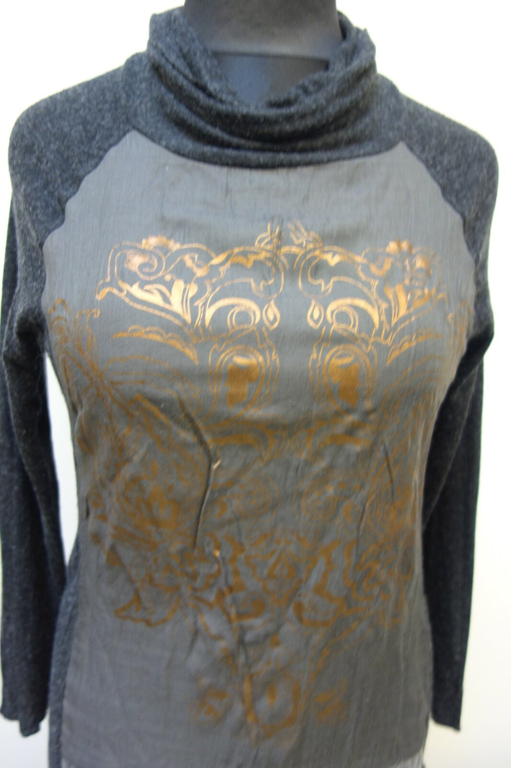 EK0304 Damen Langarmshirt von BiBa, schwarz-grau, Gr. S2