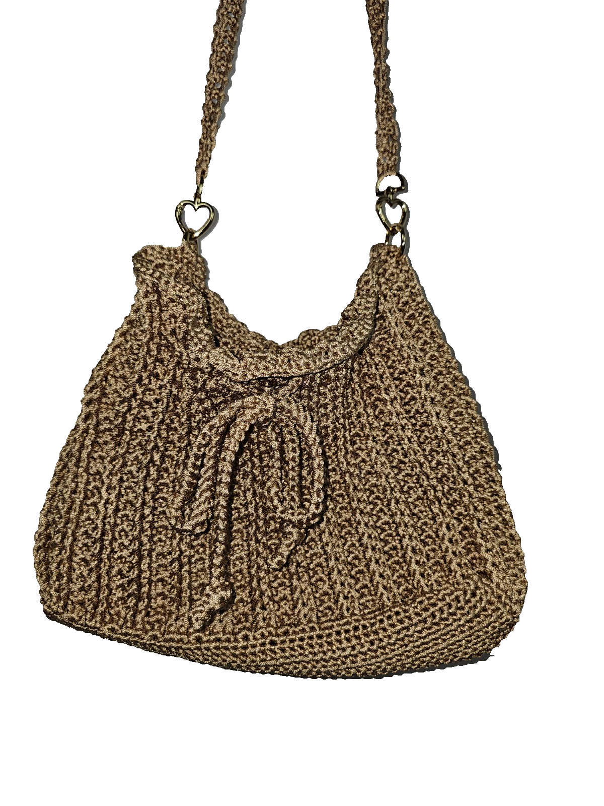 EK7847 Damen Handtasche Selbstgemacht,  Braun/gold1