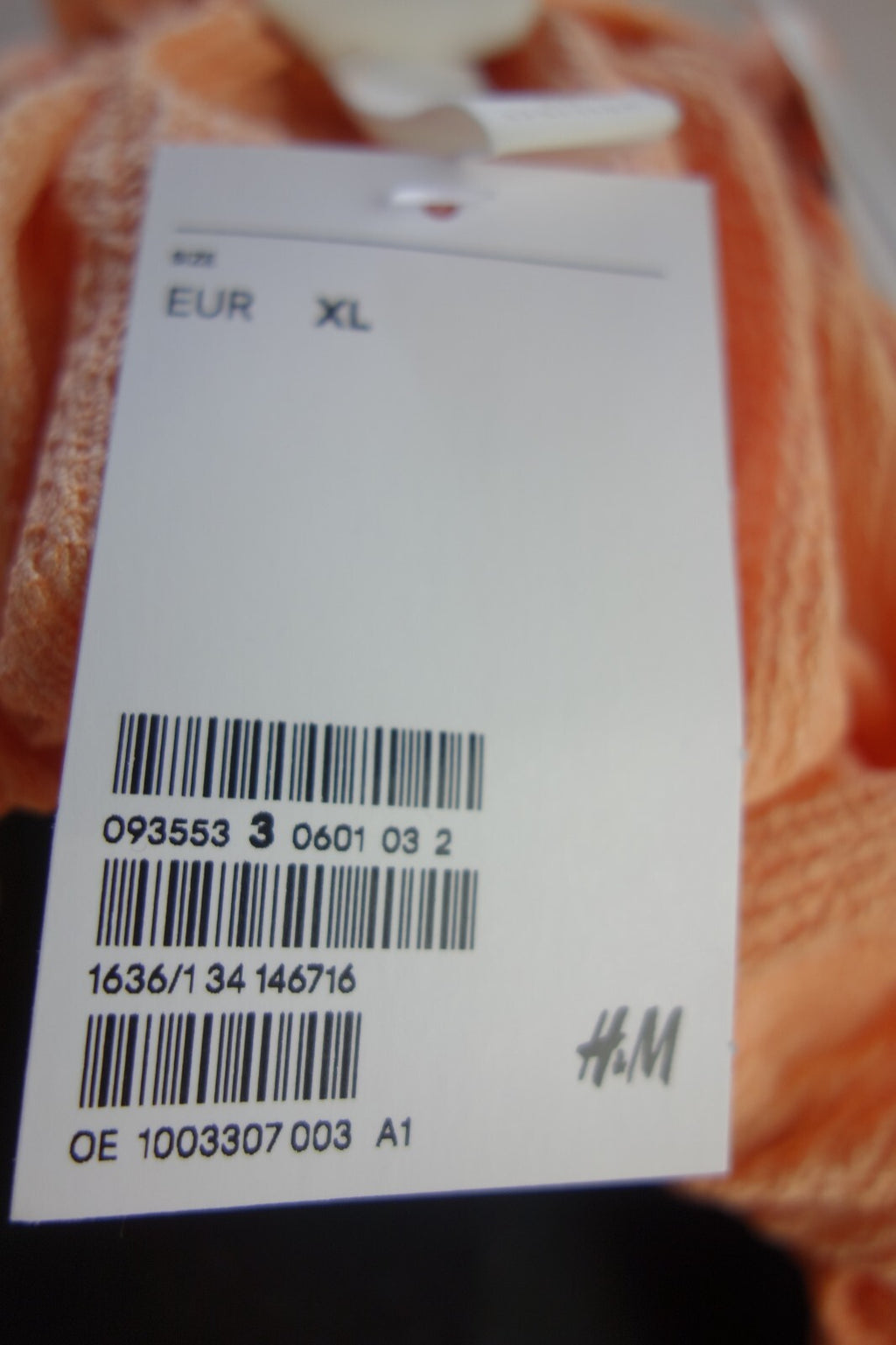 EK2166 Damen Kleid von H&M, lachsfarben, Gr. XL5