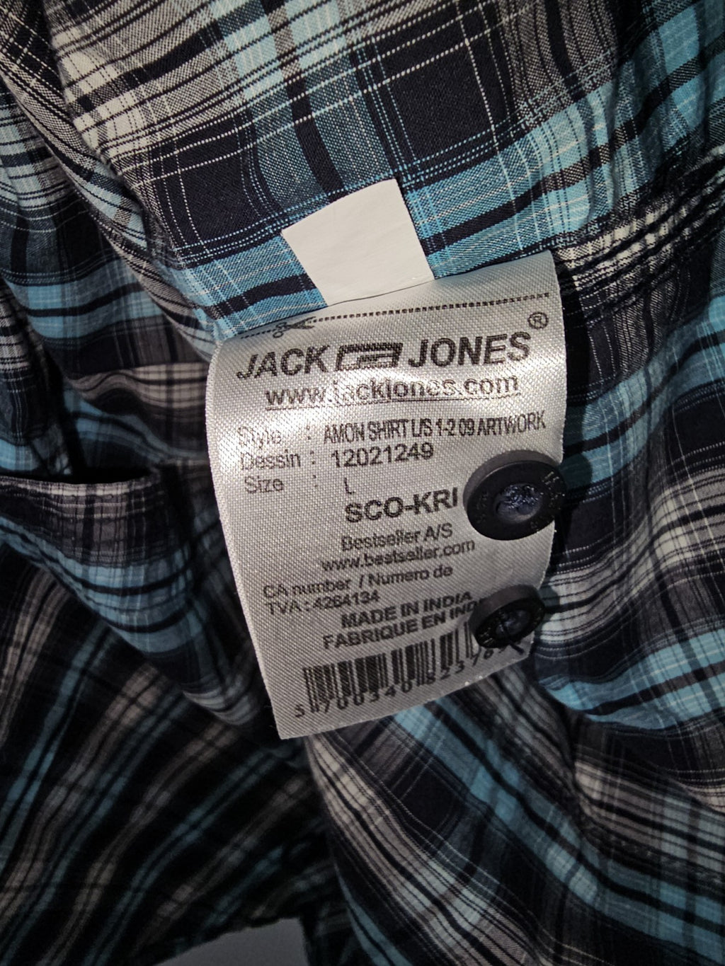 EK8604 Herren Hemd von Jack&Jones, blau, Gr.L5
