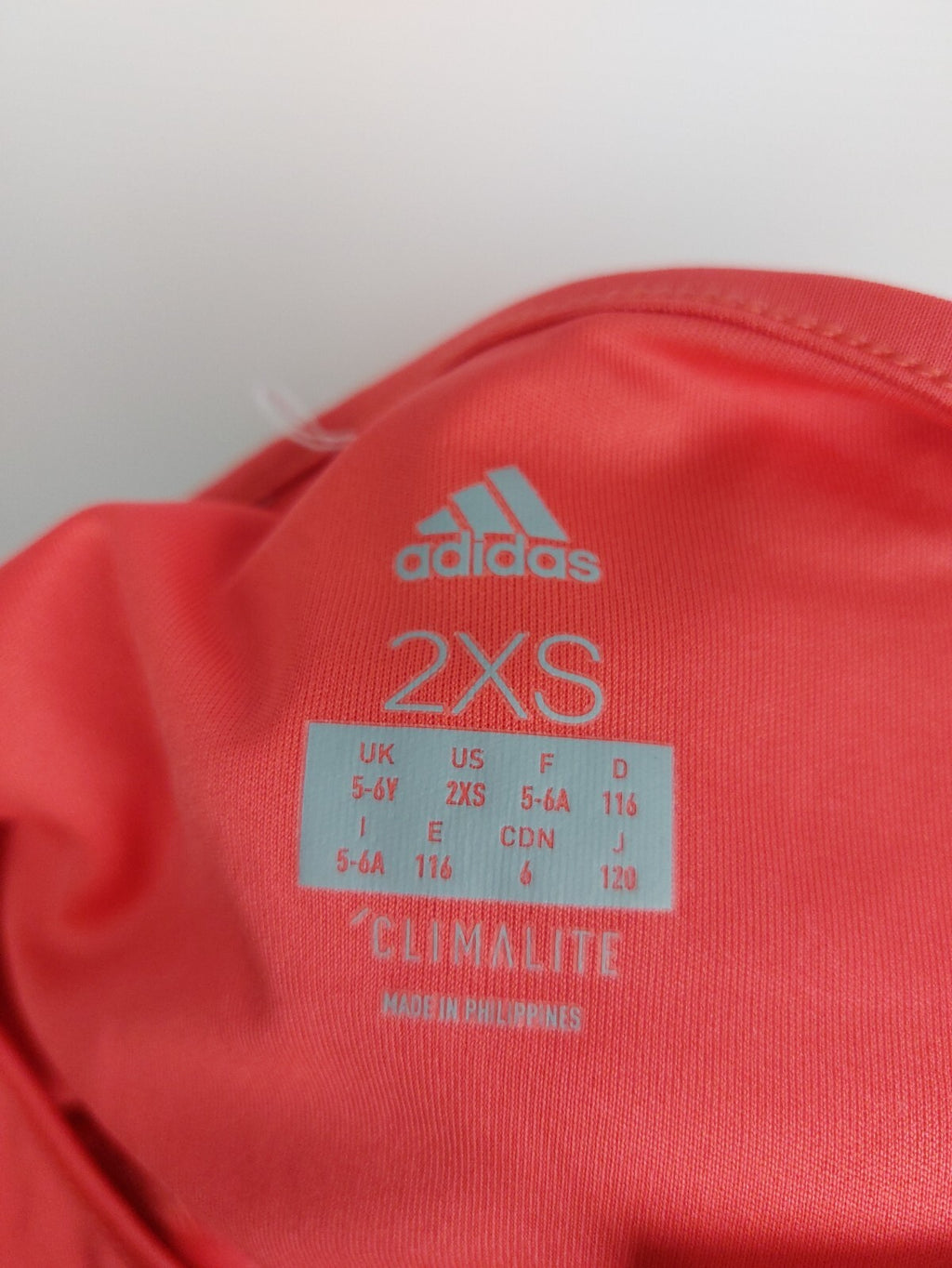 EK3032 Kinder Sport Shirt von adidas, rot/orange, Gr. 1165