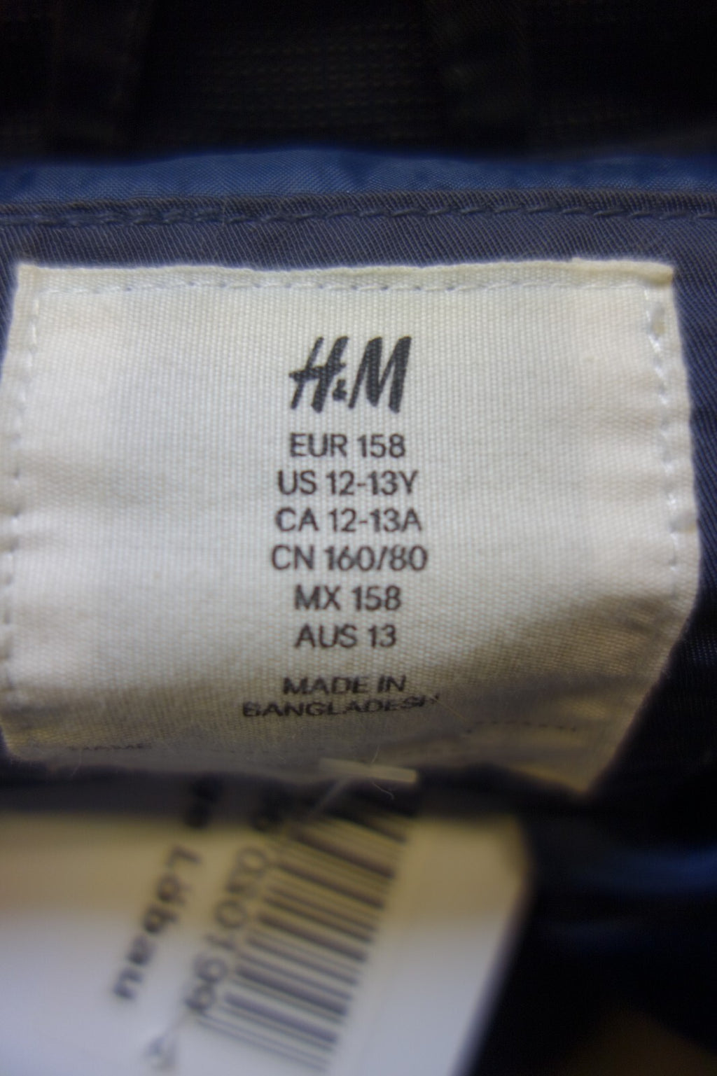EK2372 Kinder Jacke von H&M, blau, Gr. 1584