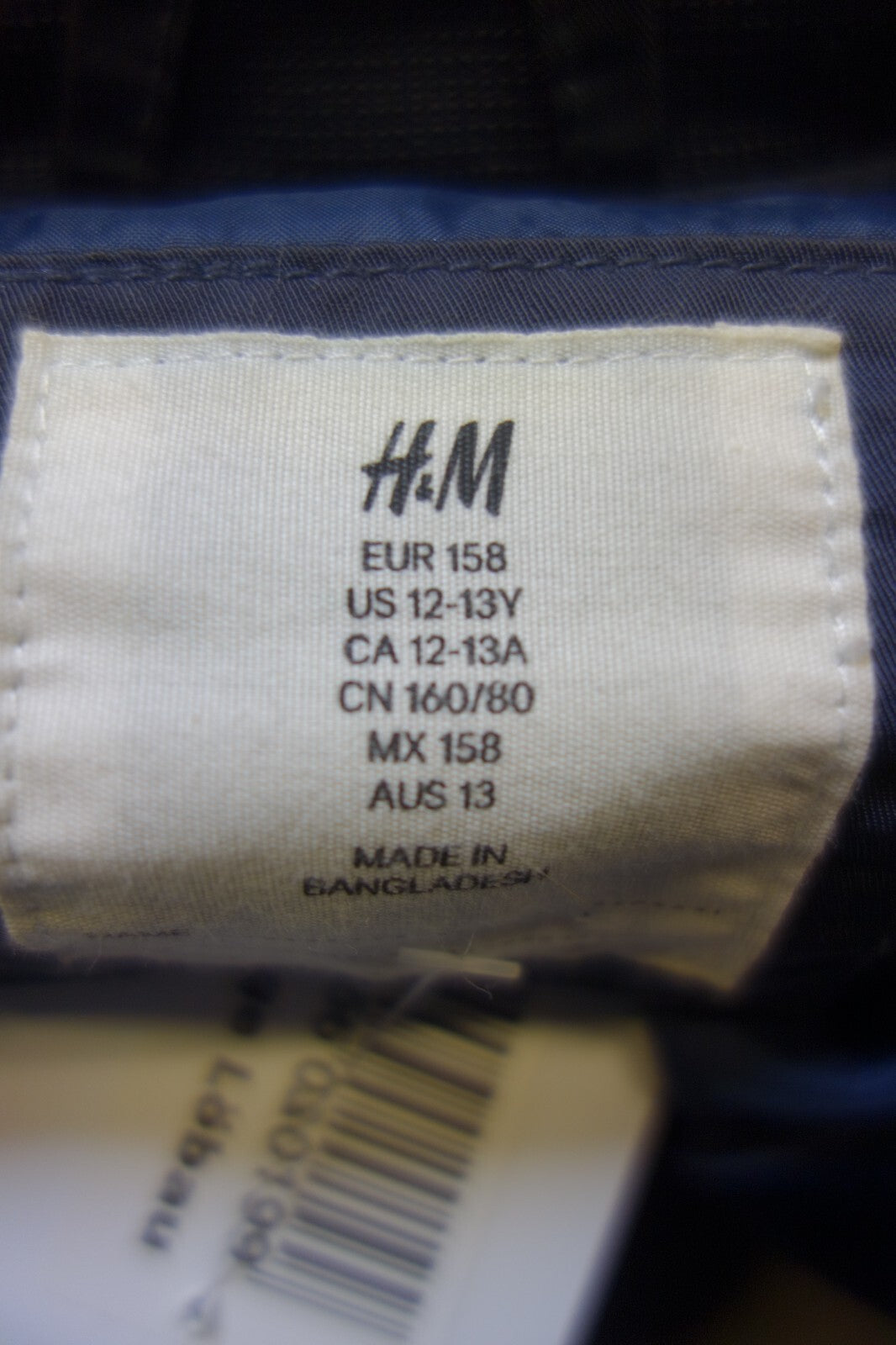 EK2372 Kinder Jacke von H&M, blau, Gr. 1584