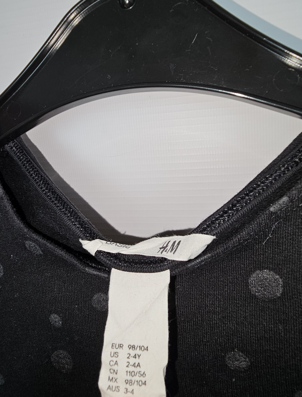 EK8495 Mädchen Kleid von H&M, Schwarz, Gr. 98/1042