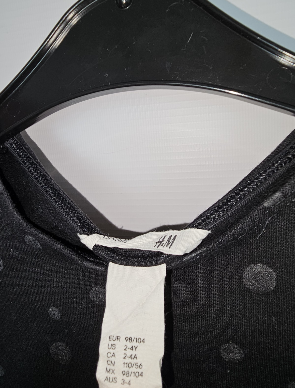 EK8495 Mädchen Kleid von H&M, Schwarz, Gr. 98/1042