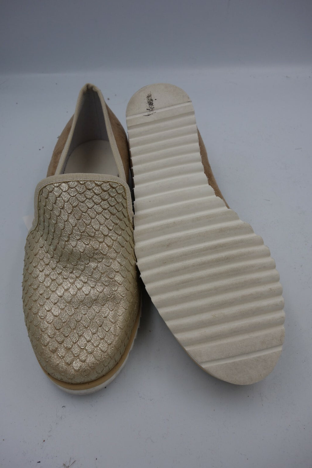 ES0339 Damen Halbschuhe, Gold-Braun, 401