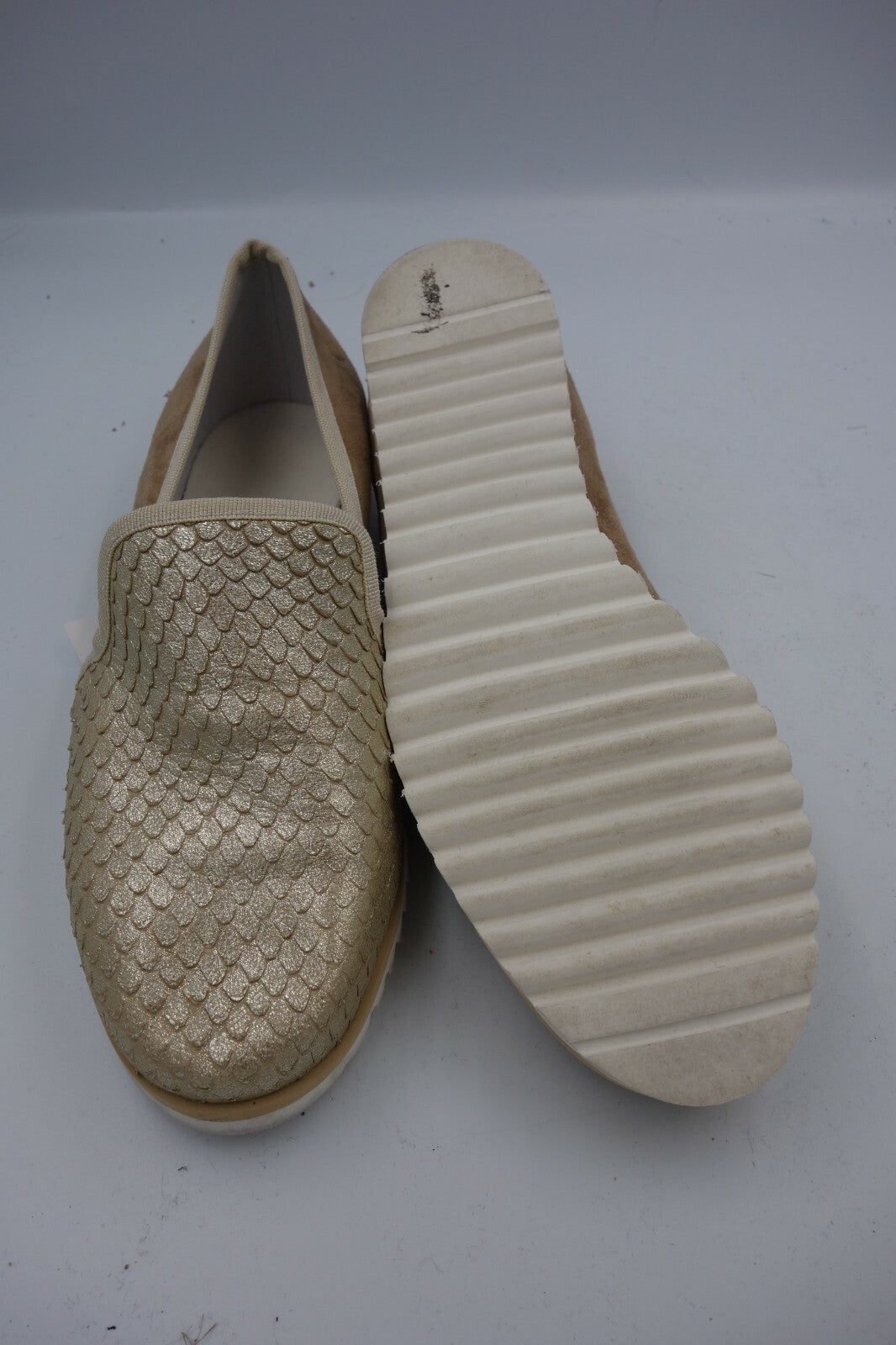 ES0339 Damen Halbschuhe, Gold-Braun, 401