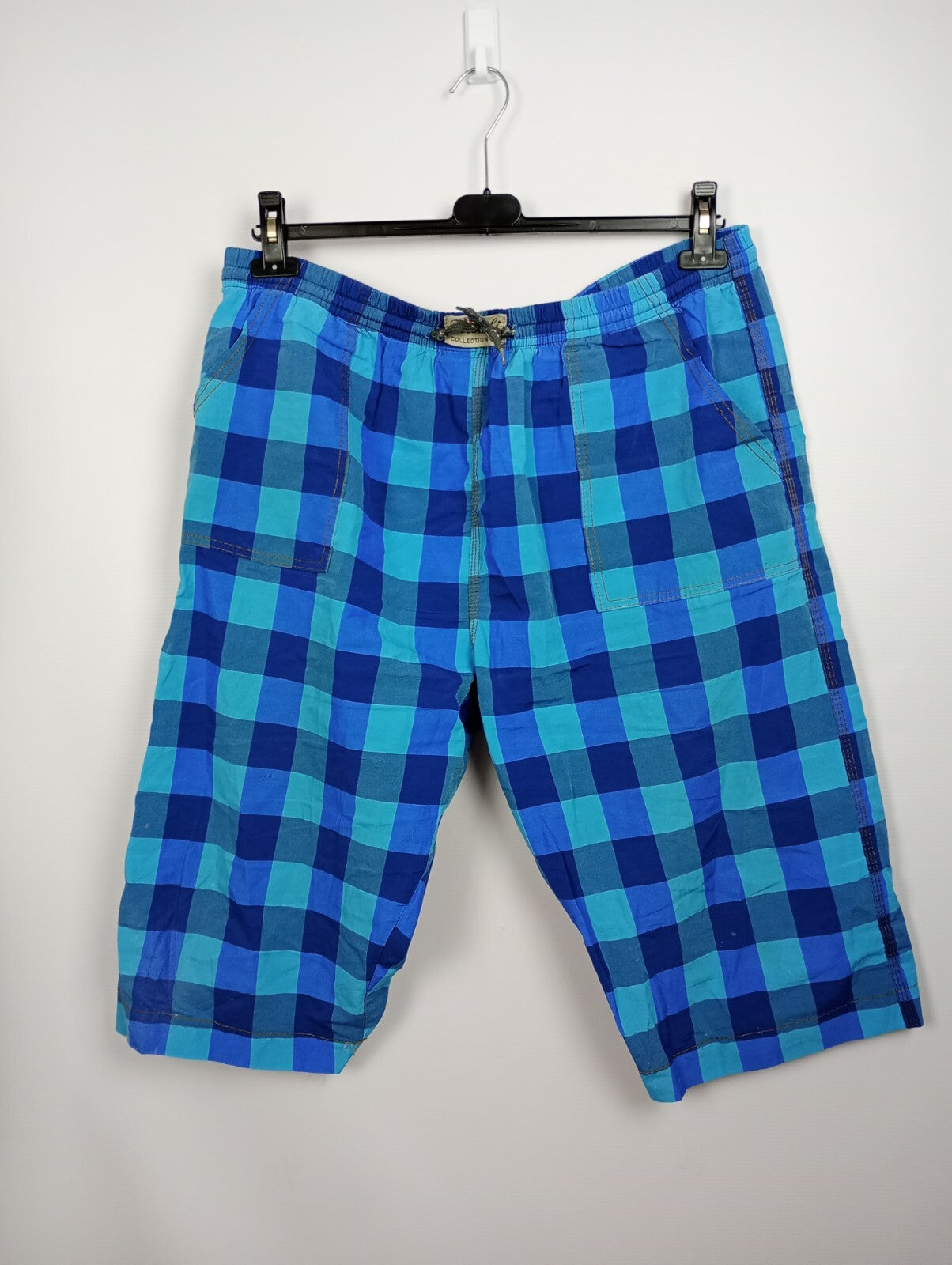 EK5247 Herren kurze Hose von Fotouhi, blau kariert, Gr. 3XL0