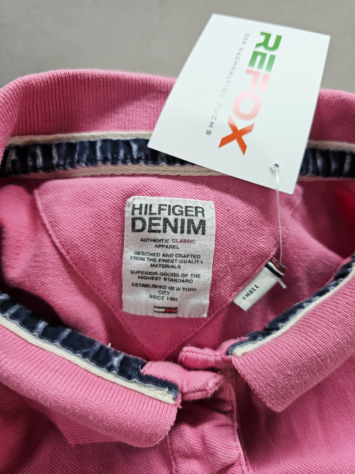 EK4733 Damen Poloshirt von Hilfiger DENIM, Rosa, Gr.:s5