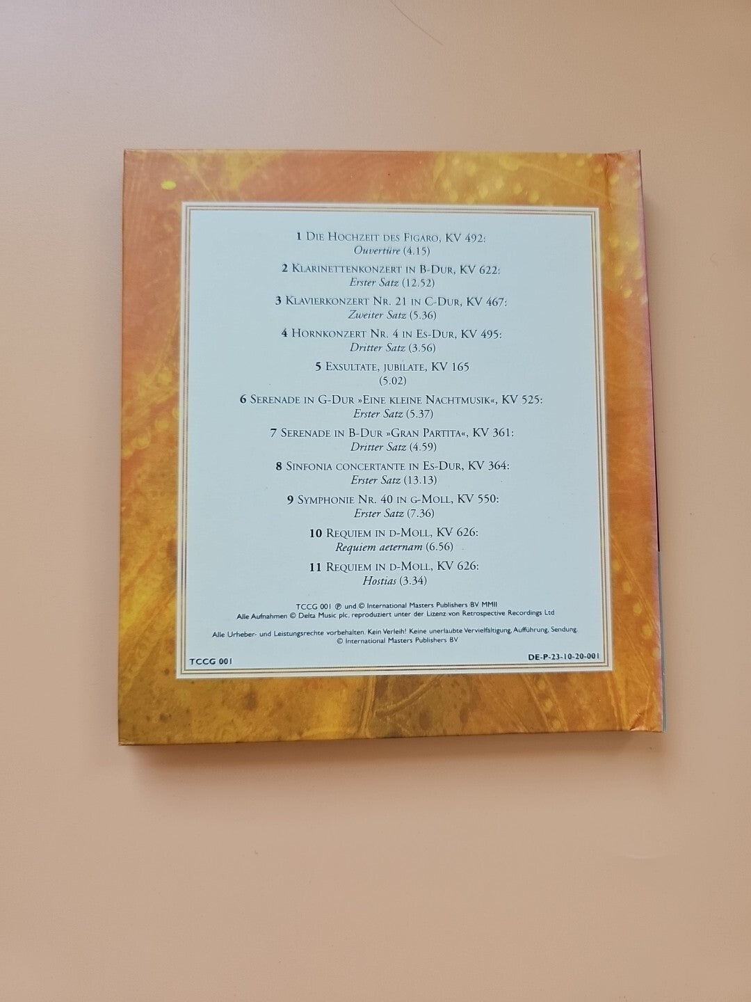 CD - MOZART Musikalische Meisterwerke Die größten Komponisten 3 Klassik. 2781