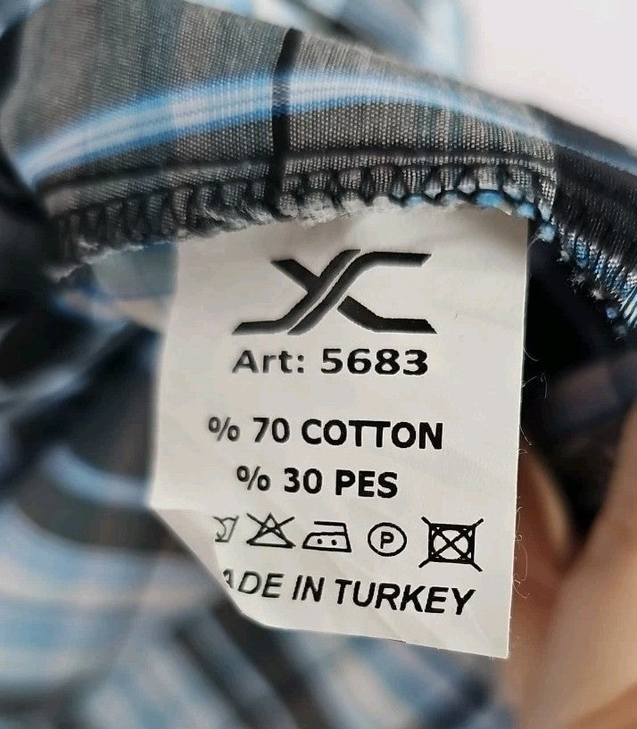 EK9109 Herren Hemd von YXC Fashion,  Gr.L, Blau Karriert3