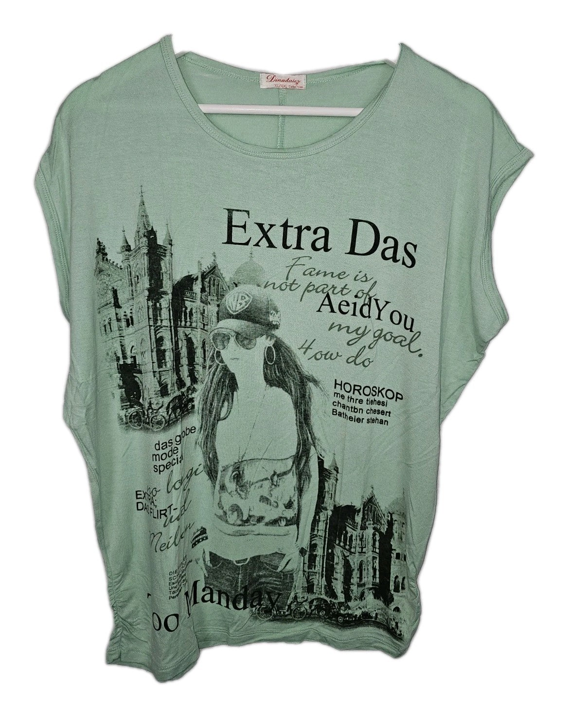EK9961 Damen T-Shirt von Dinadair, grün, Gr.XL/XXL0