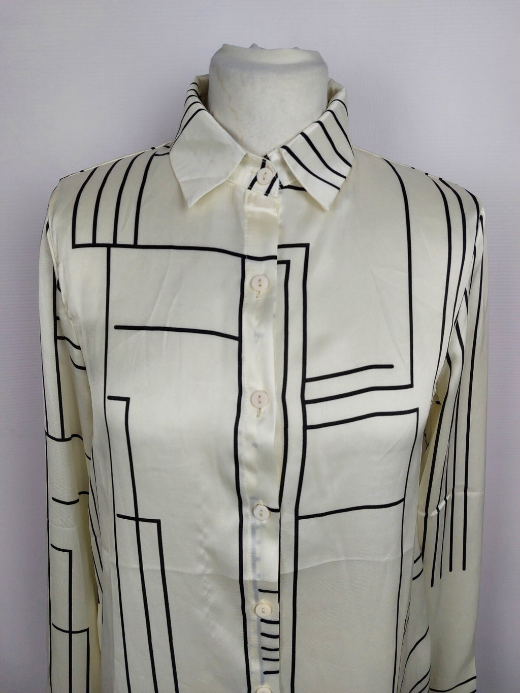 EK4497 Damen Bluse von Guts&Gusto, weiß/schwarz, gr. S1