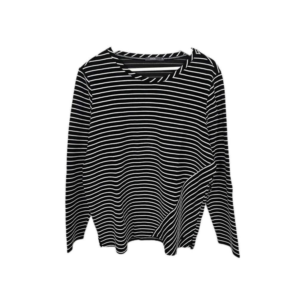 EK9280 Damen T-Shirt Cecil Gr.XL Schwarz Gestreift0