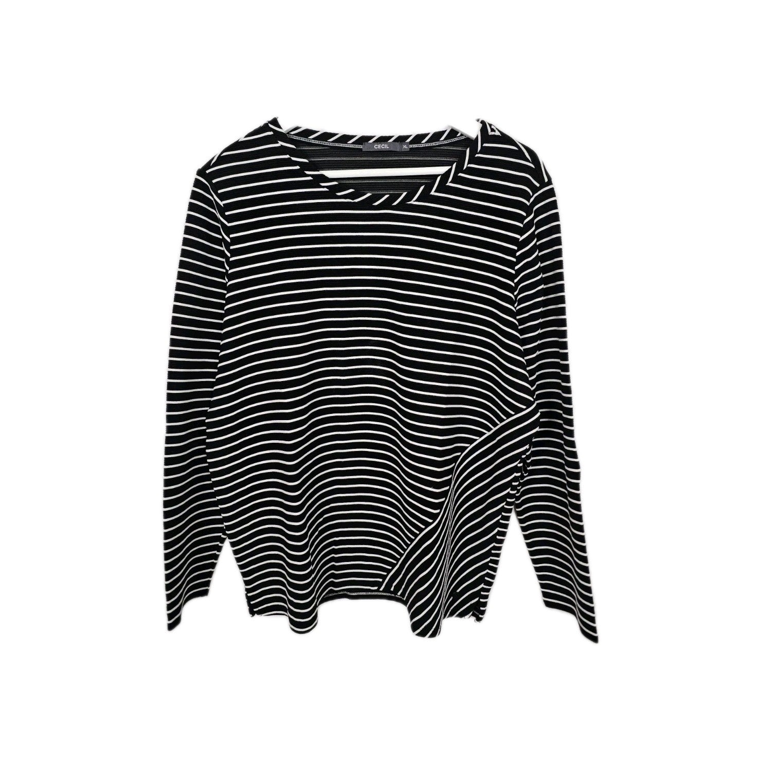 EK9280 Damen T-Shirt Cecil Gr.XL Schwarz Gestreift0