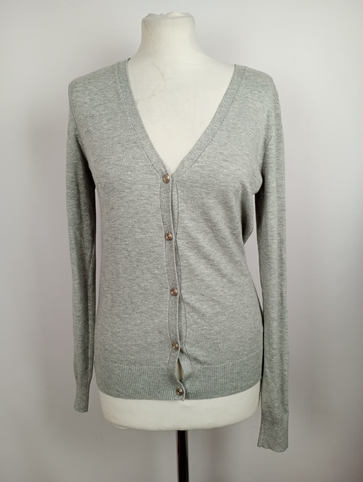 EK5259 Damen Strickjacke von H&M, grau, Gr. 400