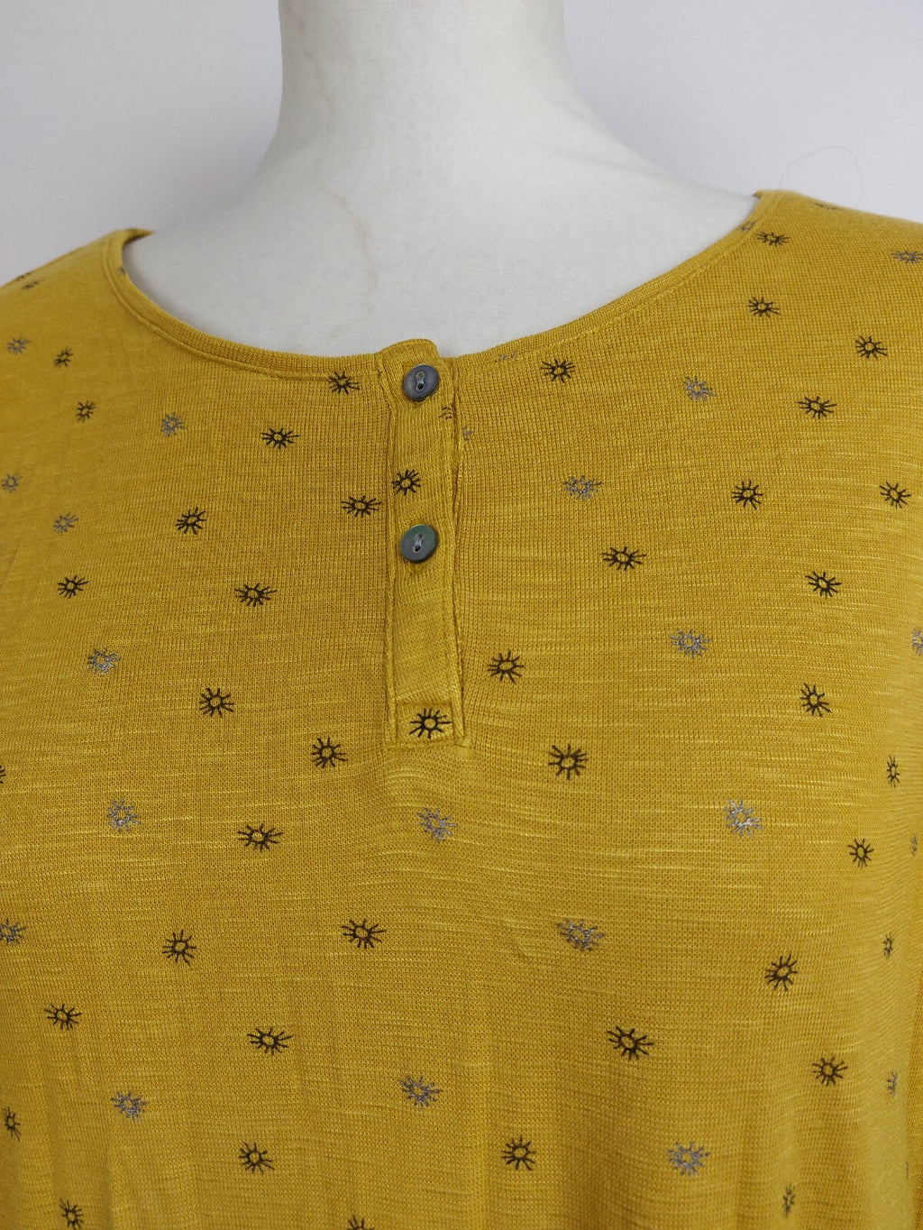 EK0695 Damen Langarmshirt von edc, senfgelb, Gr. XL1