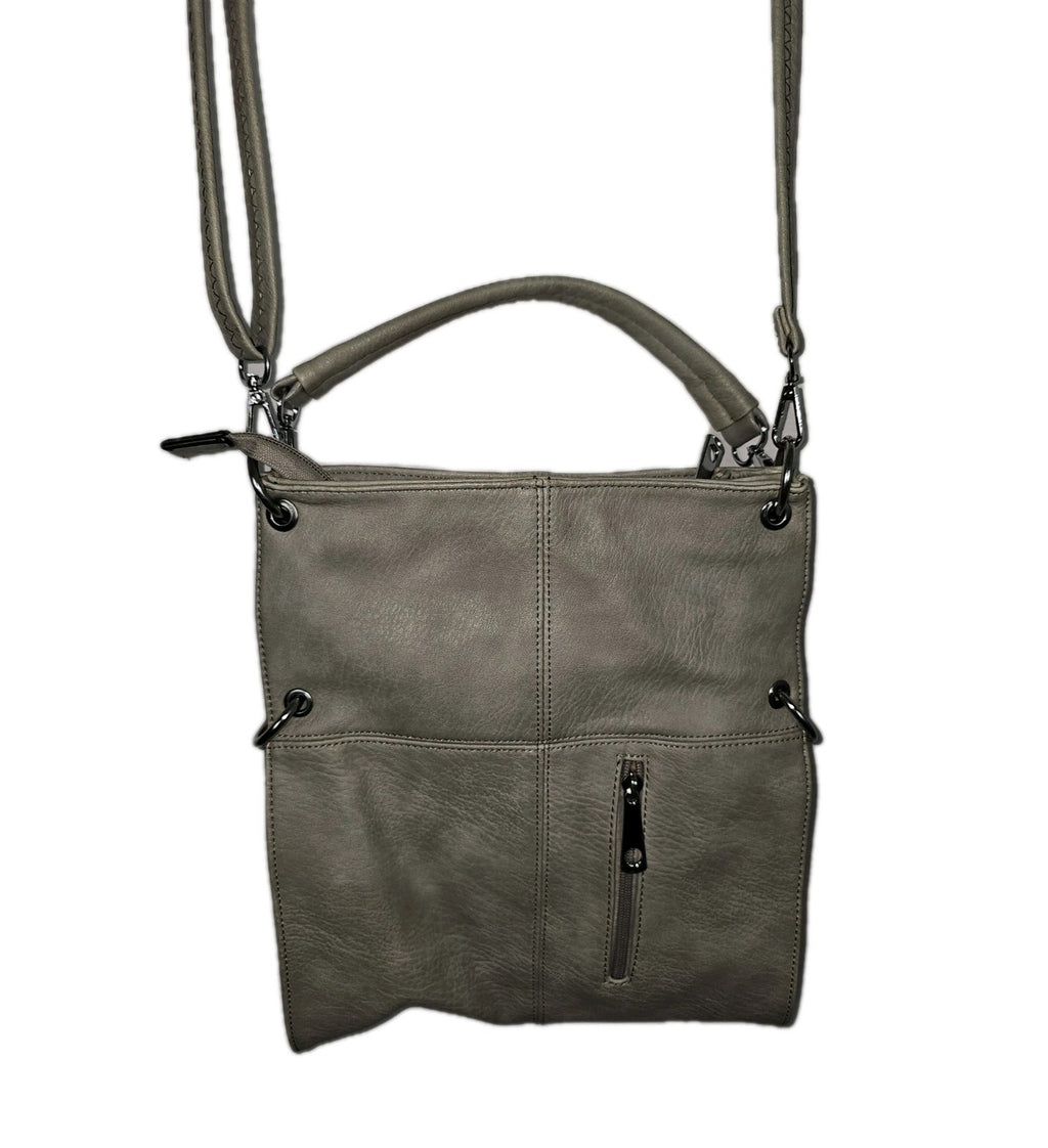 EK9942 Damen Tasche, beige, Mittelgroße Umhängetasche0