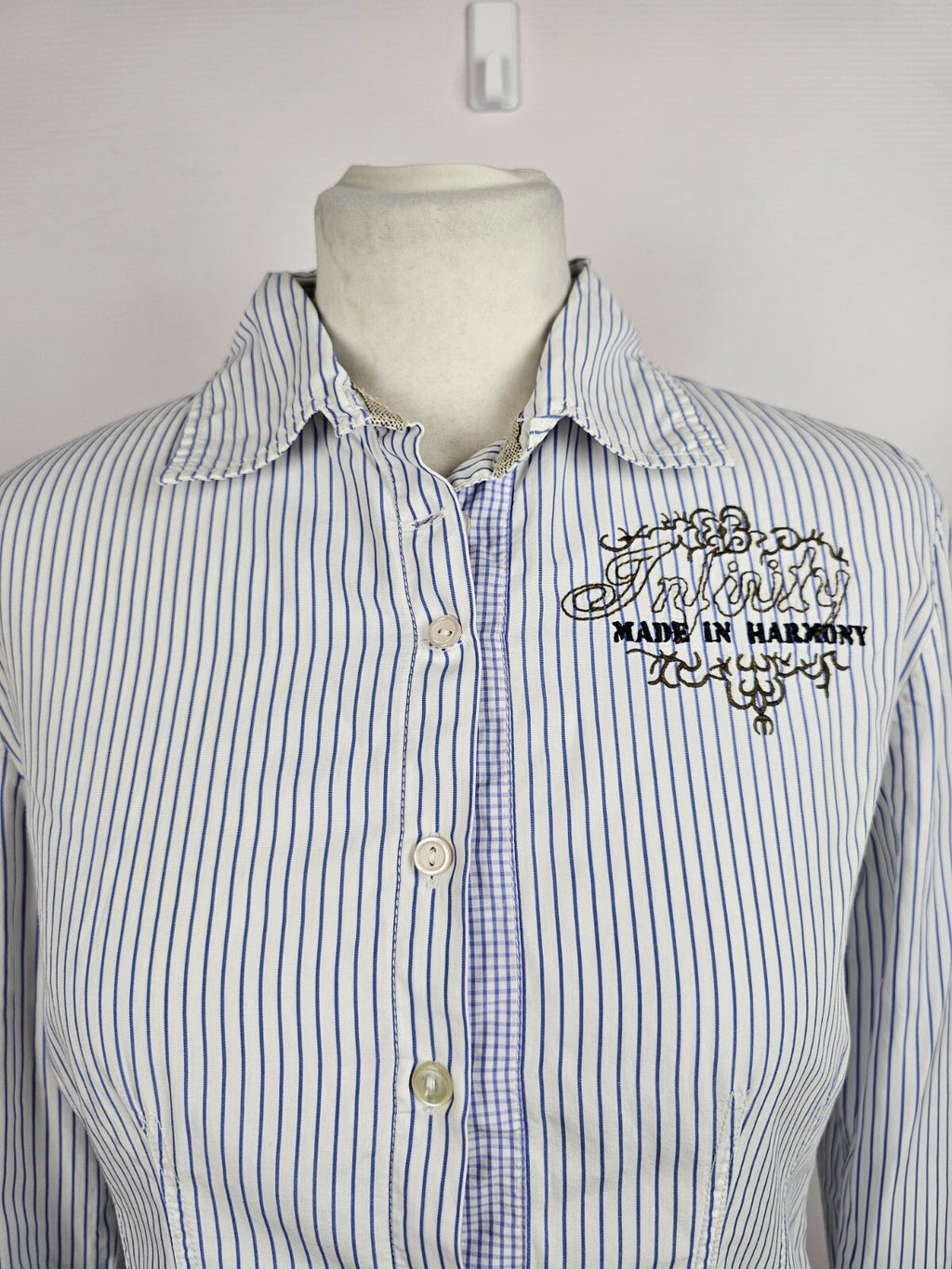 EK5658 Damen Bluse von Zaffiri, weiß/blau gestreift, Gr. 361