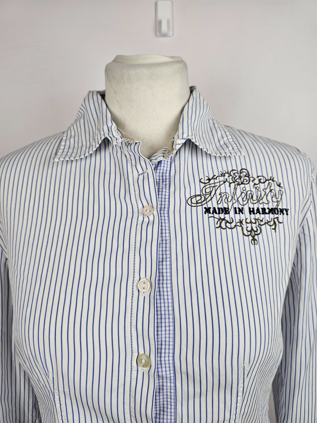 EK5658 Damen Bluse von Zaffiri, weiß/blau gestreift, Gr. 361