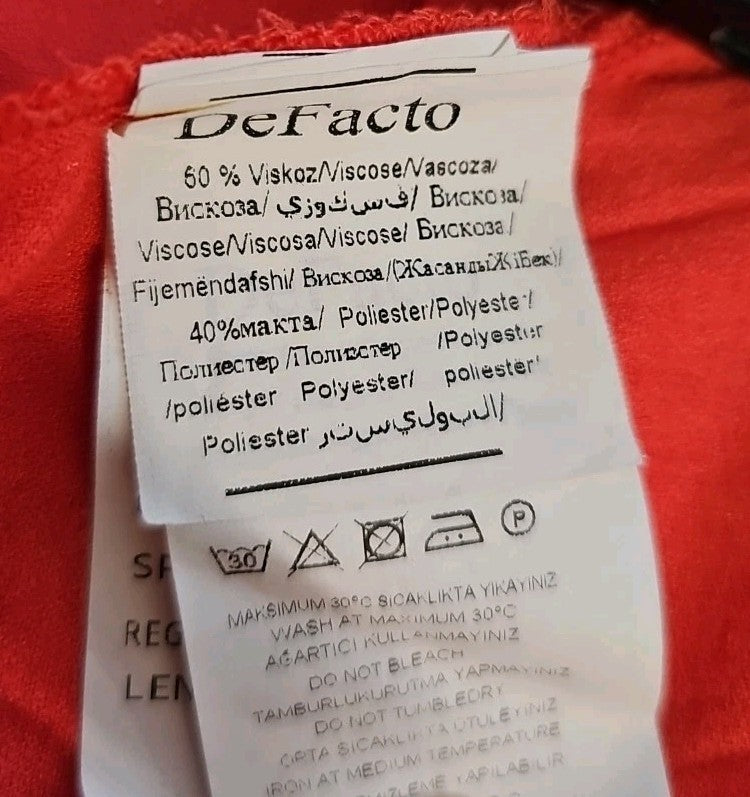 EK8983 Damen Bluse von DeFacto, orange, Gr.L4