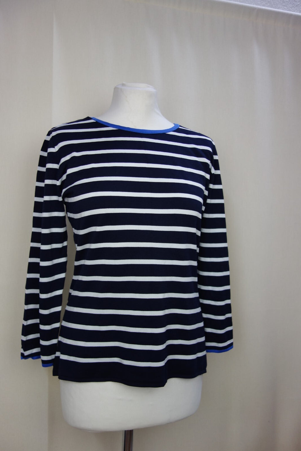 EK3466 Damen Shirt von Tom Tailor, blau und weiß gestreift, Gr.L1