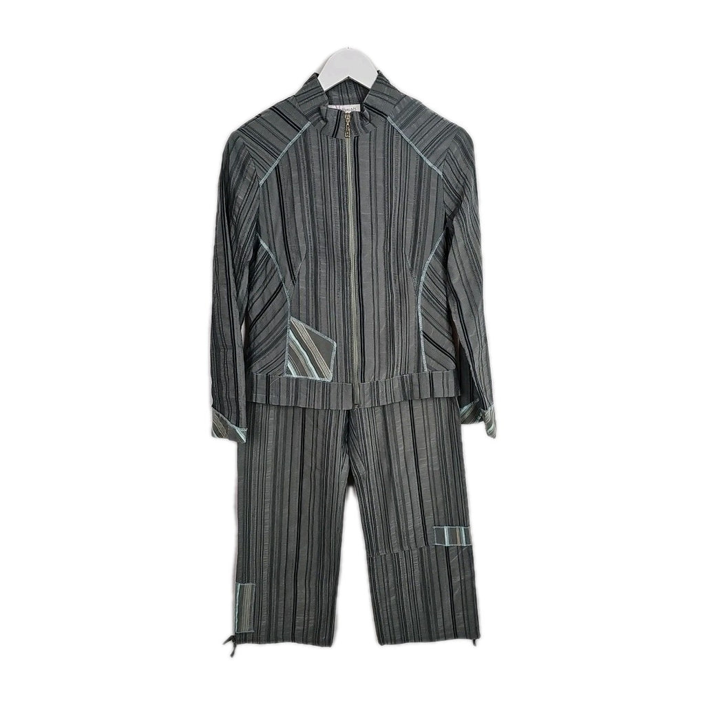 EK10250 Damen Zweiteiler von Affinität, grau, Gr.40 Oberteil, Gr.36 Hose0