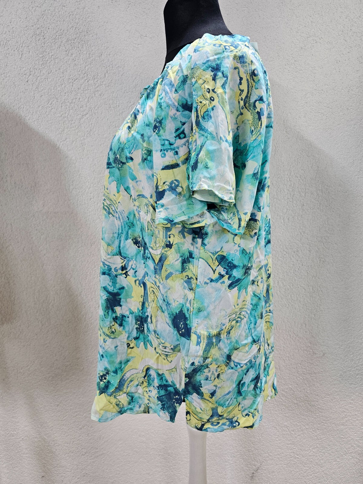 EK3983 Damen Bluse von Laura Torelli, blau, Gr.48/503