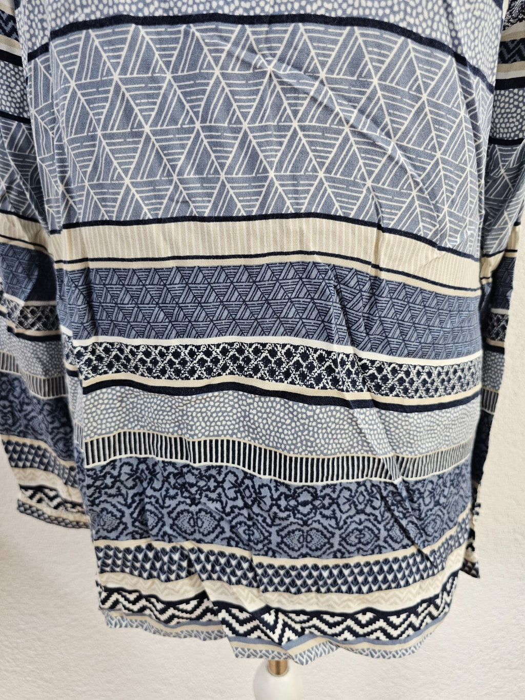 EK5782 Damen Bluse von Gina Benotti, blau/beige/weiß, Gr. M (40/42)2