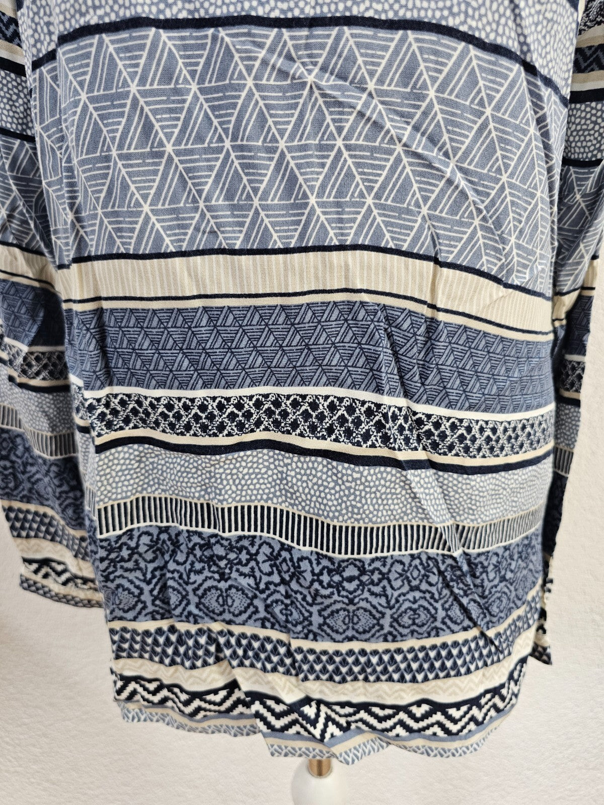 EK5782 Damen Bluse von Gina Benotti, blau/beige/weiß, Gr. M (40/42)2