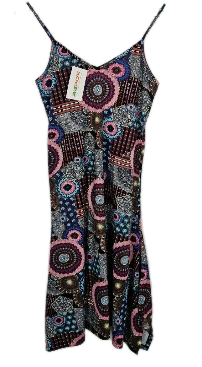 EK9519 Damen Kleid, Mehrfarbig, Gr. Ca. S2
