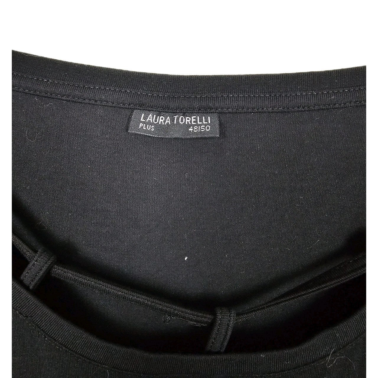 EK10604 Damen T-Shirt von Laura Torelli, Schwarz, Gr. 481
