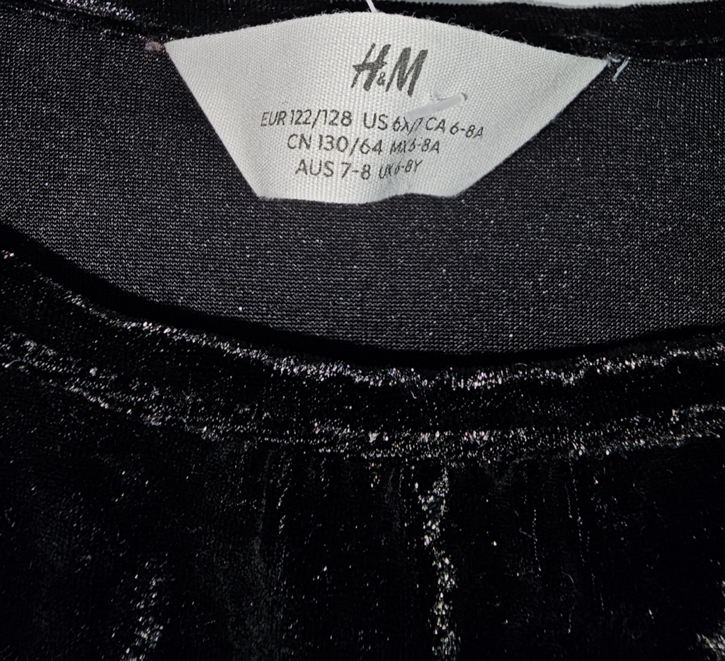 EK7747 Mädchen Pullover von H&M, schwarz, Gr.122/1281