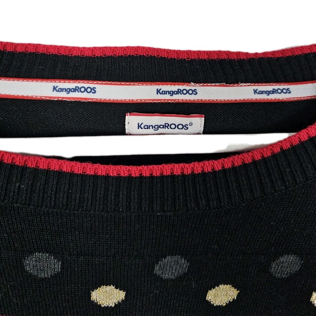 EK9143 Damen Pullover von KangaRoos, rot-grün-schwarz, Gr.L1