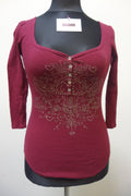 EK1882 Damen Shirt von Zara, weinrot, Gr. S0