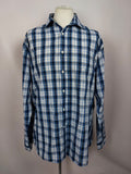 EK5166 Blau-gestreiftes Hemd von Cedar Wood State für Herren, Gr. XXL0