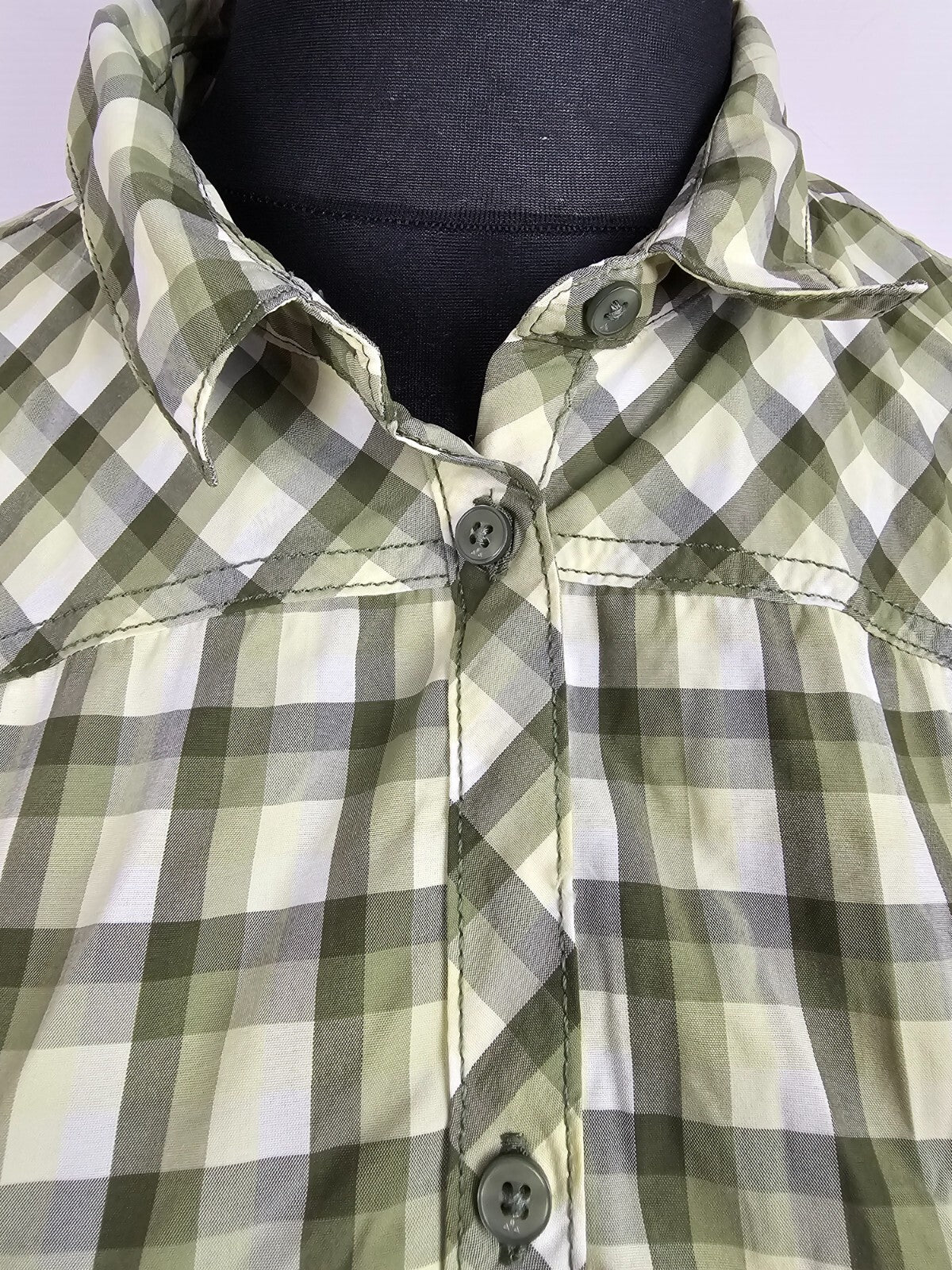 EK5488 Damen Bluse von Vaude, grün kariert, Gr. 483