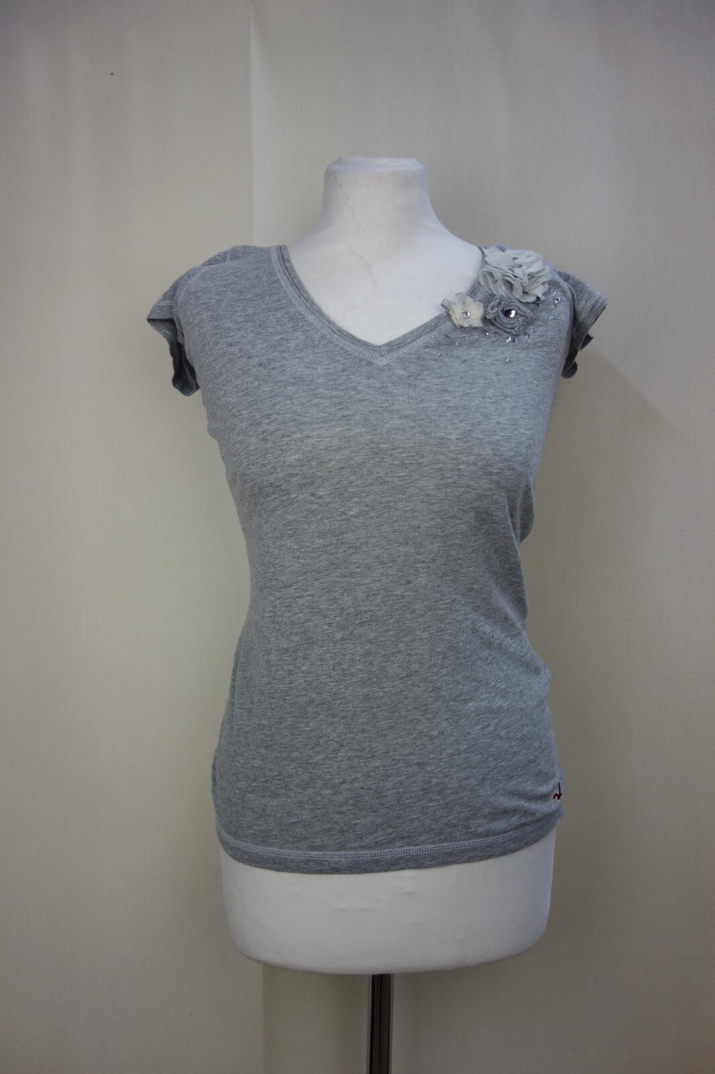 EK3947 Damen T-Shirt von Hollister, grau, Gr.XS0