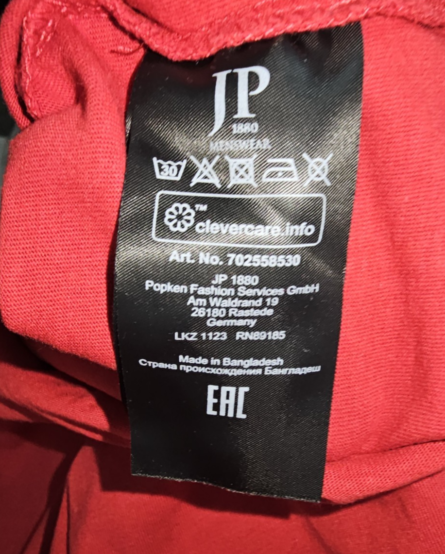 EK8644 Herren T-Shirt von JP, Rot, Gr. CL5