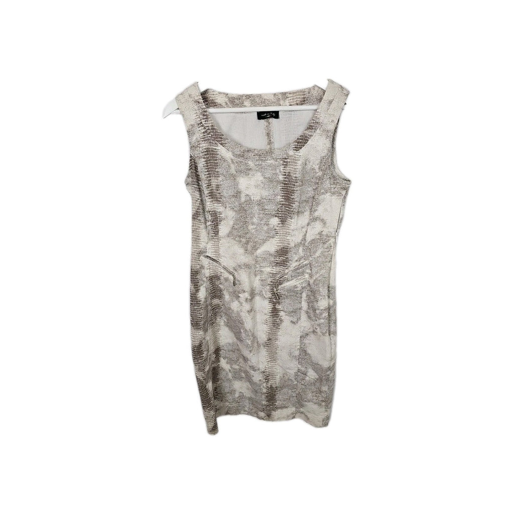 EK5903 Damen Kleid Made In Italy Gr.42 Silber Brustumfang 40cm Länge 91cm0