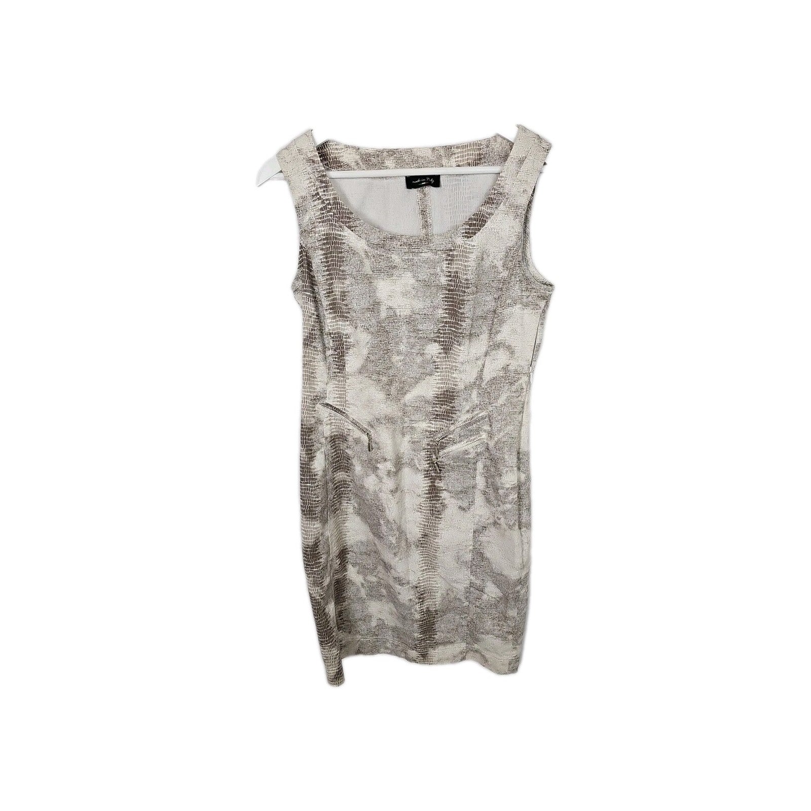 EK5903 Damen Kleid Made In Italy Gr.42 Silber Brustumfang 40cm Länge 91cm0