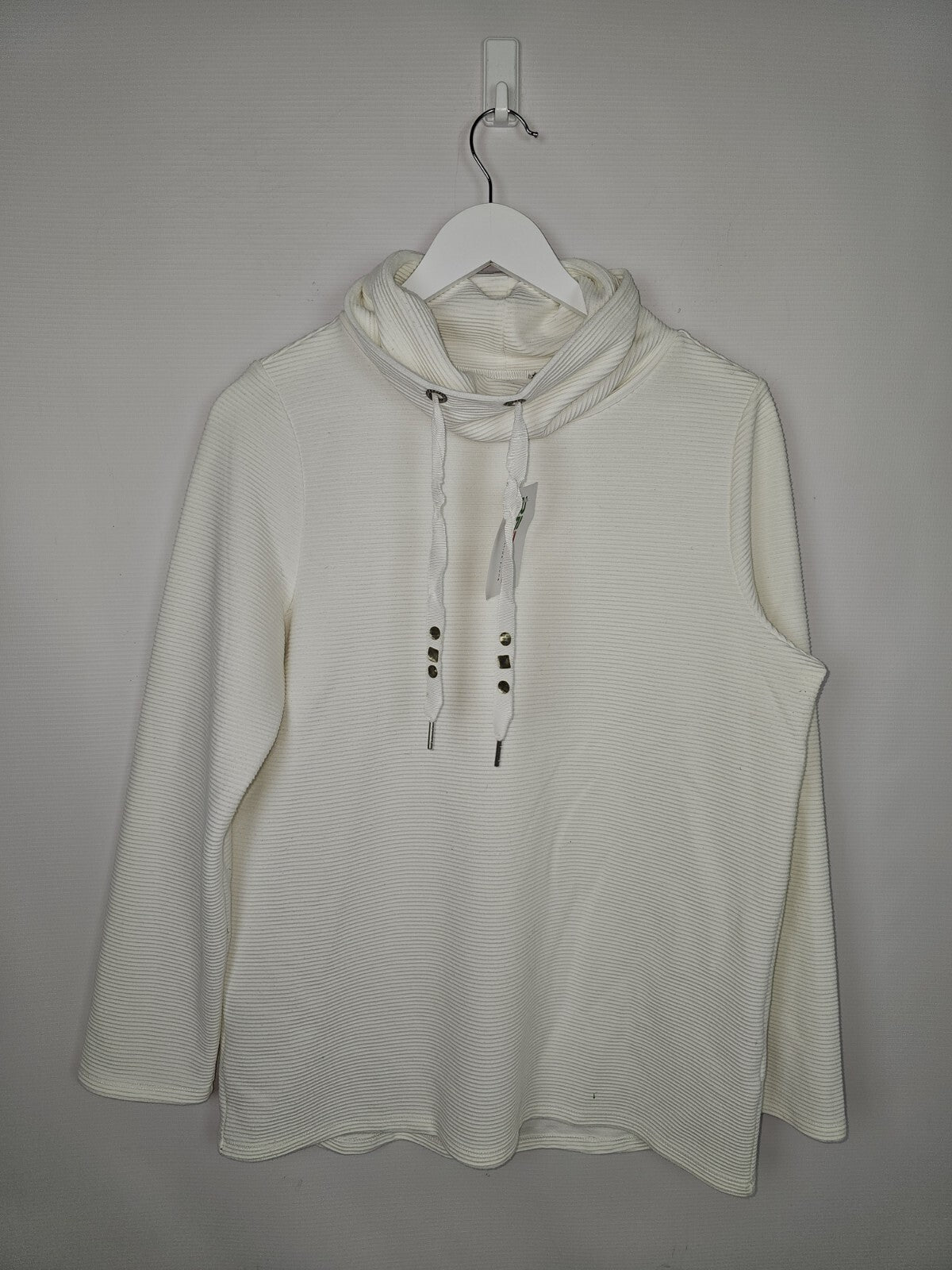 EK6913 Damen Rollkragen Pullover, Weiß, Gr.L0
