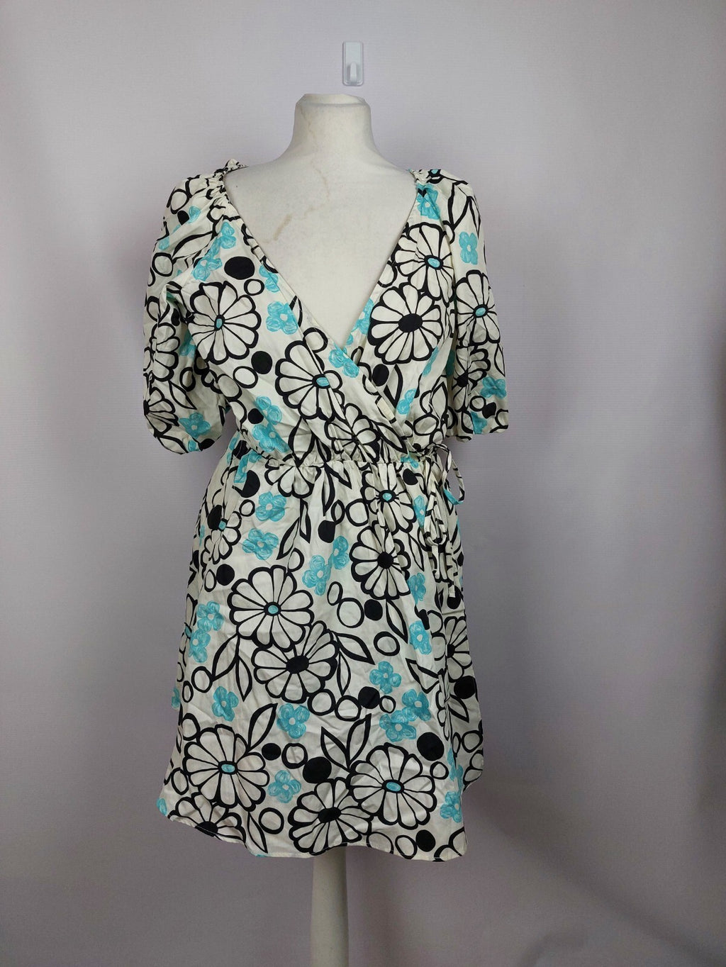 EK5111 Buntes Wickelkleid von ZARA für Damen, Gr. M0