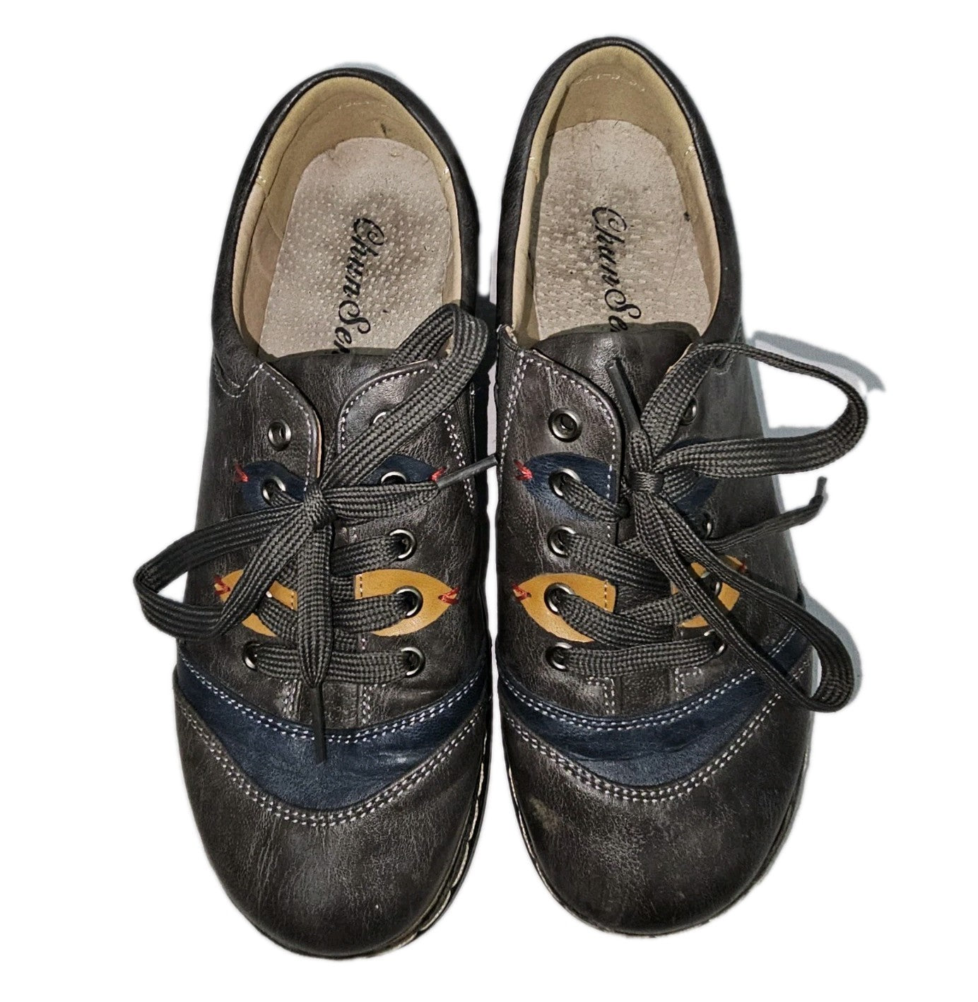 ES851 Damen Halbschuh von Chun Sen, braun/grau, Gr.381