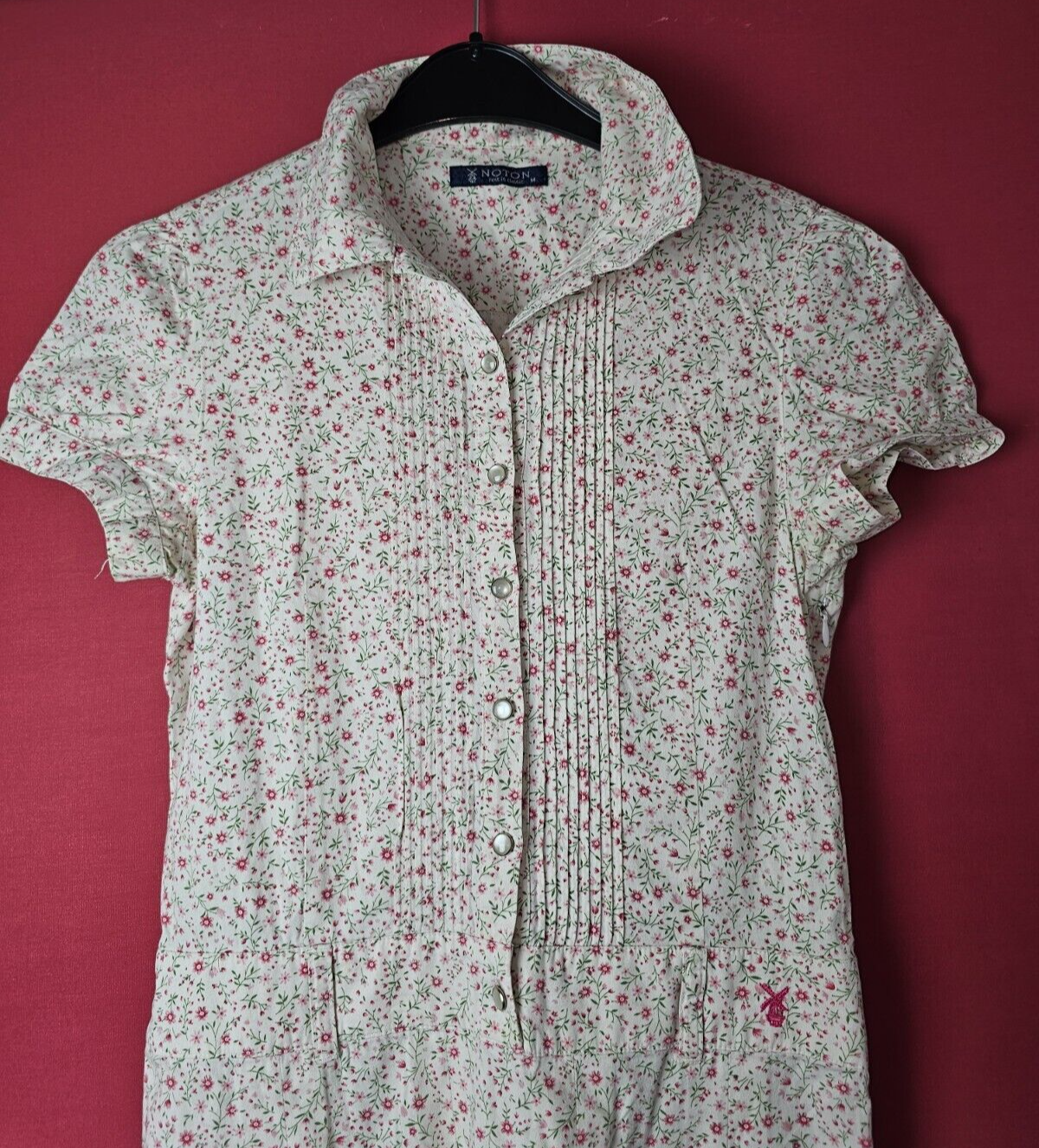 EK6420 Damen kleid von Noton, weiß-rosa, Gr.M1