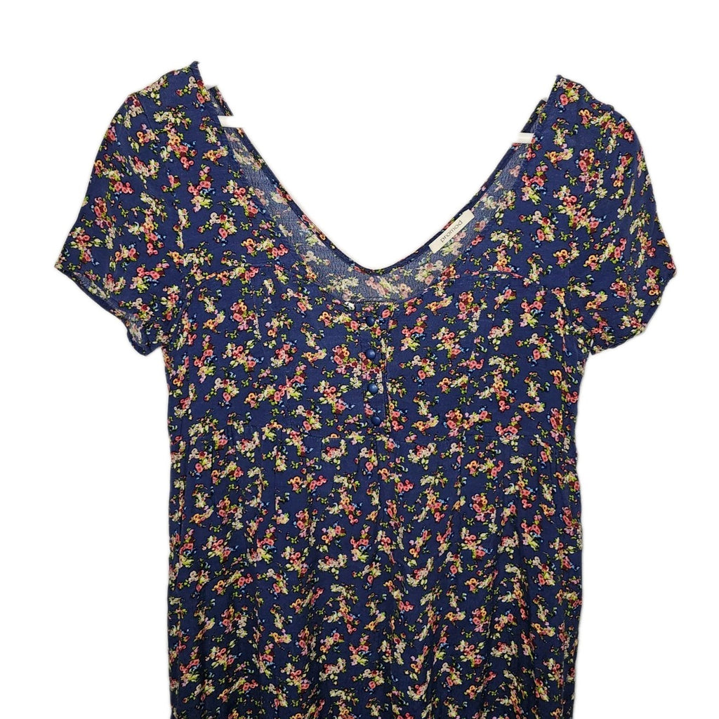 EK10470 Damen Kleid von Promod, blau mit Blumenmuster, Gr.M1