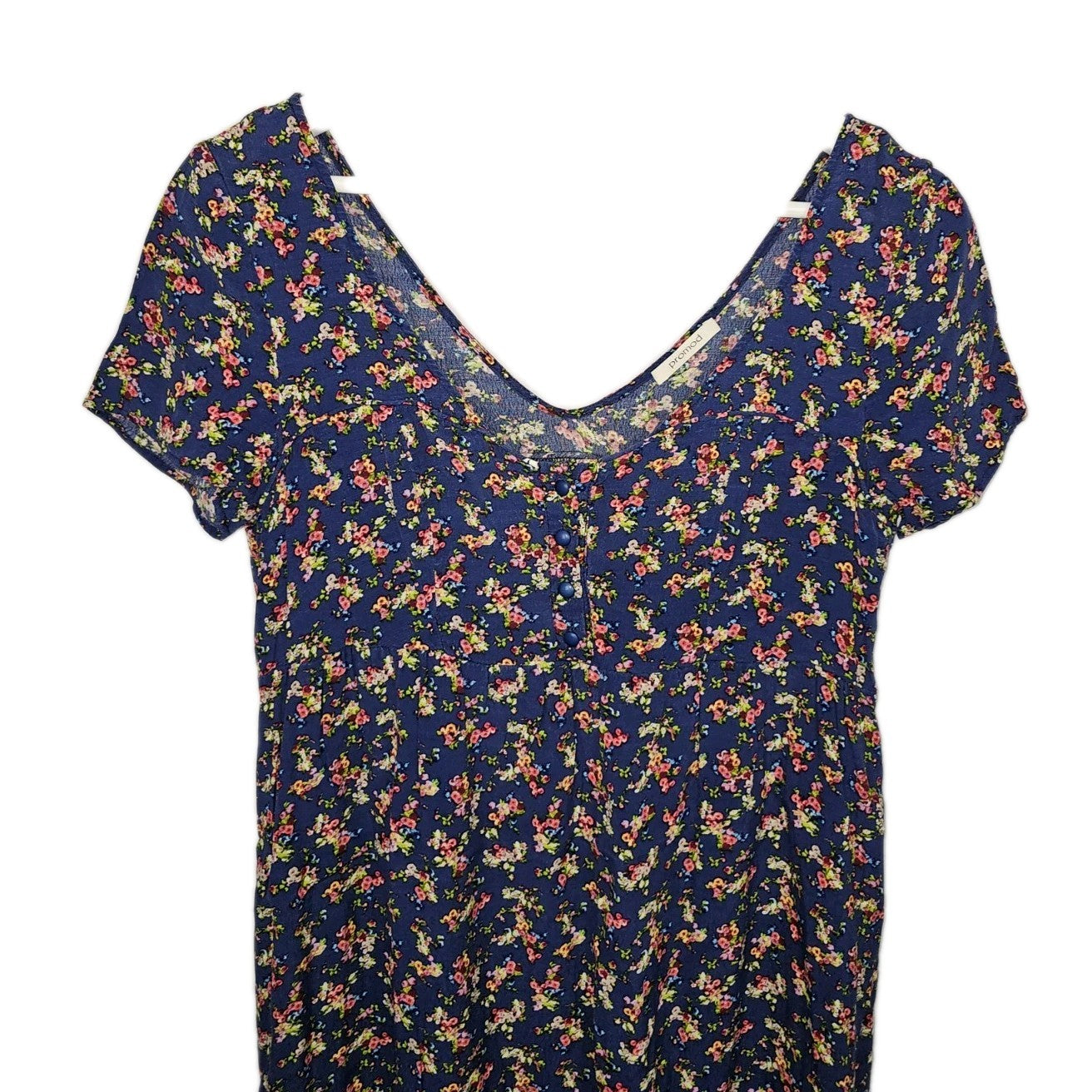 EK10470 Damen Kleid von Promod, blau mit Blumenmuster, Gr.M1