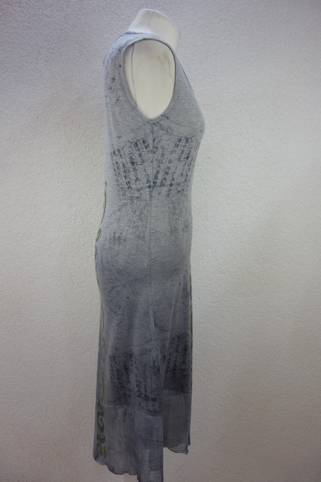 EK3862 Damen Kleid von Missy, grün grau gemustert, Gr.S2